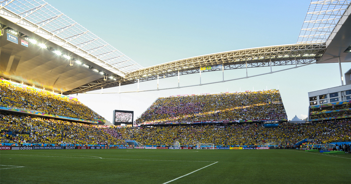 A Arena Corinthians foi a arena que mais utilizou estruturas pré-moldadas. Já na esplanada do Mineirão foi instalada uma central de concreto que produzia 350 m³/dia.